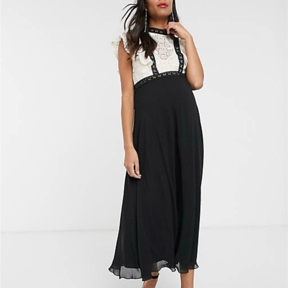 NEW Little Mistress Maternity Maxi Lace size 8 - Picture 1 of 11